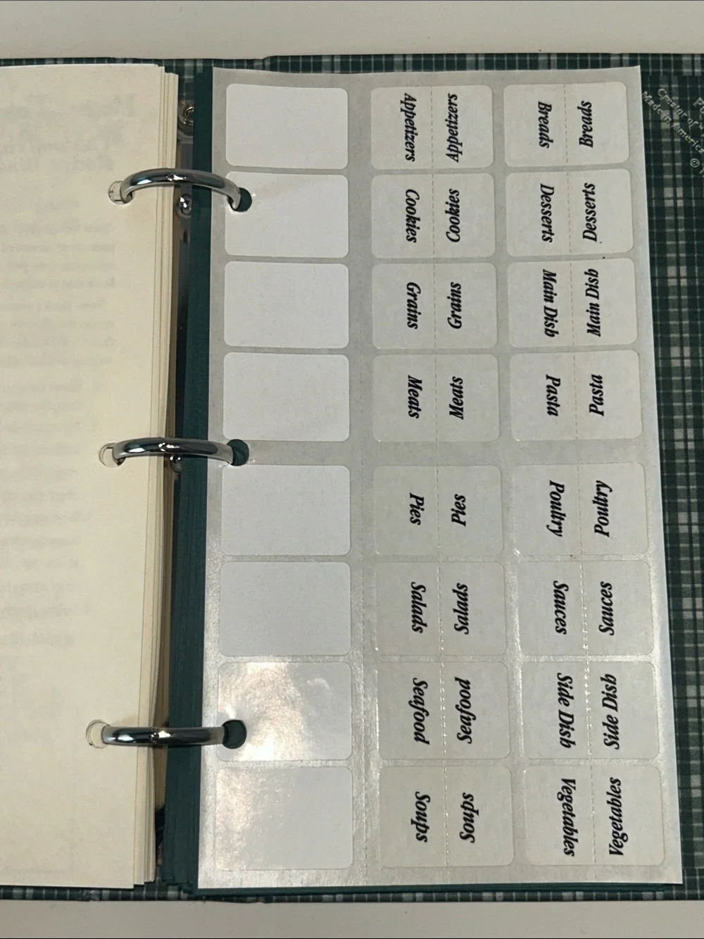 Vintage Recycled Paper Recipe Book Yesterboard Recipe Keepsake Binder 1996